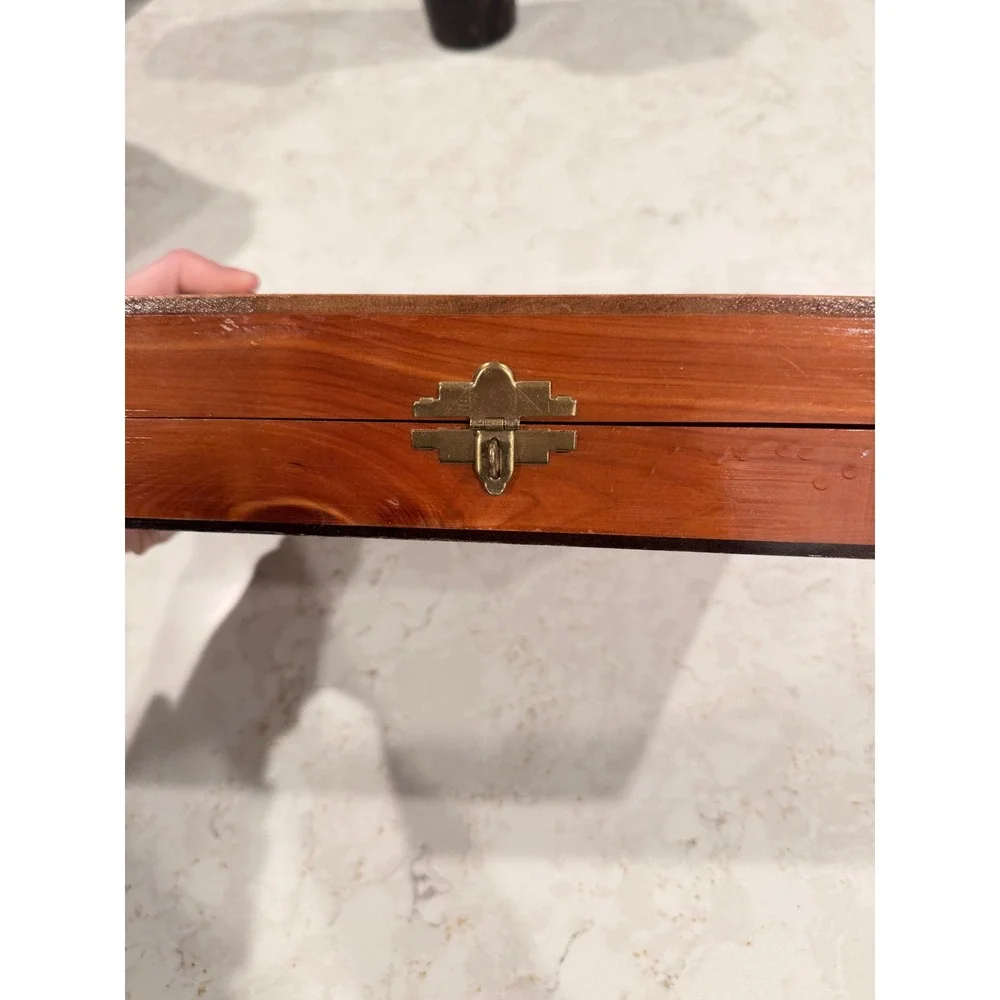 Vintage Memorial Edition Holy Bible Cedar Box New American Bible Rosary Set